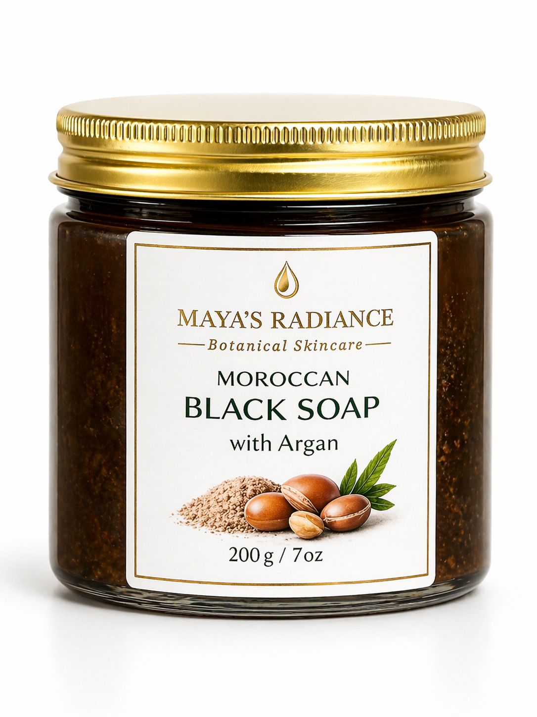 Moroccan Black Soap with Argan - 200g / 7 oz